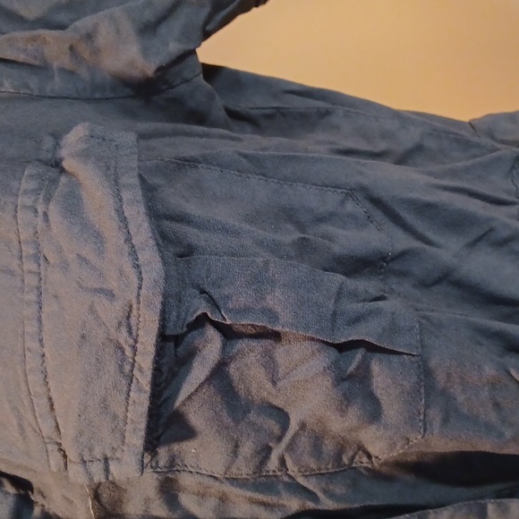 EUC Derek❤️Heart Button Up Short Sleeved Dress w/ Drawstring Waist - Picture 6 of 9